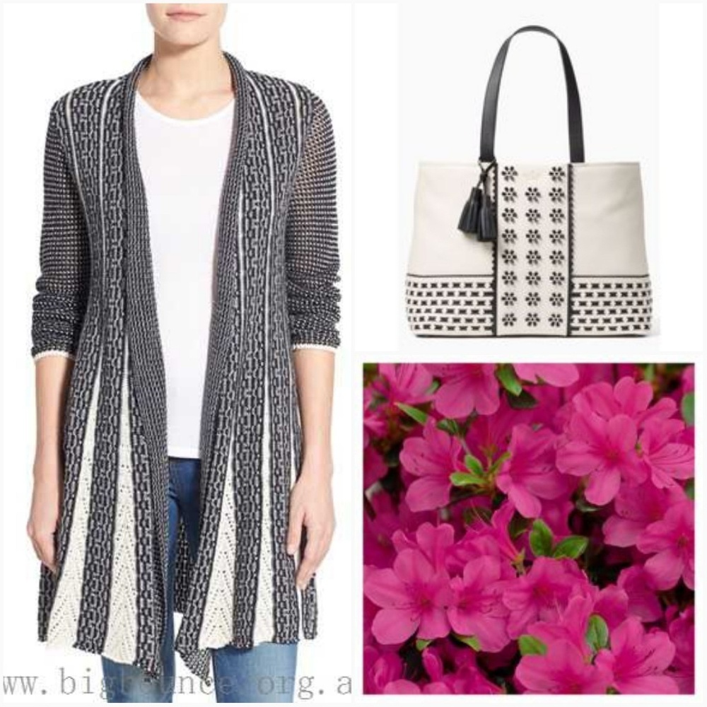 Nic + Zoe Trumpet fit-and flare  long cardigan